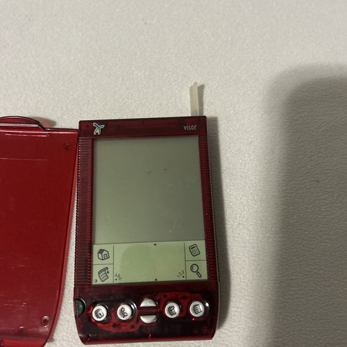 Visière à ressorts Deluxe PDA rouge translucide organisateur paume pour pièces - Photo 2 sur 3