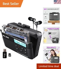 Rechargeable K7 Cassette Player & Tape to MP3 Converter – Perfect for Travel