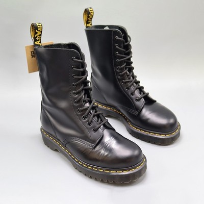 Dr. Martens 1490 Bex Glattleder Halbhohe Stiefel Damen / Herren Schnürstiefel