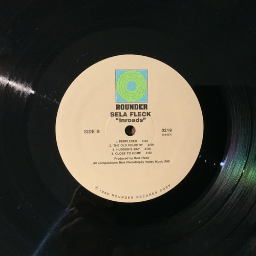BELA FLECK Inroads - 1986 Rounder LP Sam Bush Mark O’Connor Translucent Vinyl - Picture 13 of 15