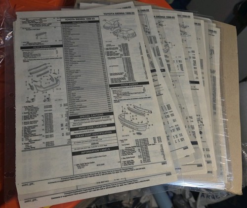 Parts Sheets For 1998-2003 Toyota Sienna (26 Pages altogether) - Bild 2 von 2