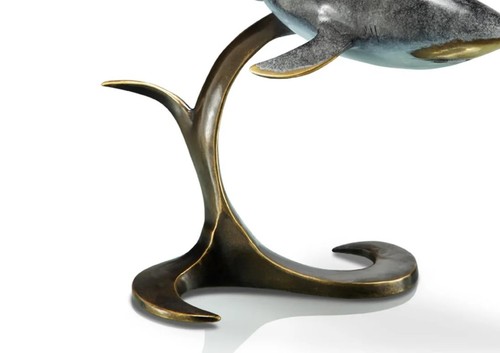 SPI Brass Shark Statue - Picture 3 of 3
