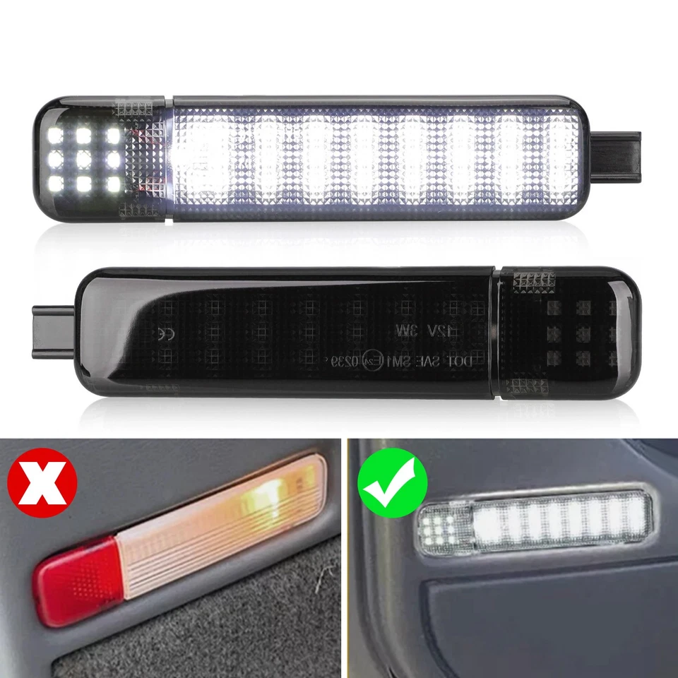 2X LED Door Courtesy Inside Light White For Chevy Silverado Suburban Sierra GMC - Imagem 2 de 4