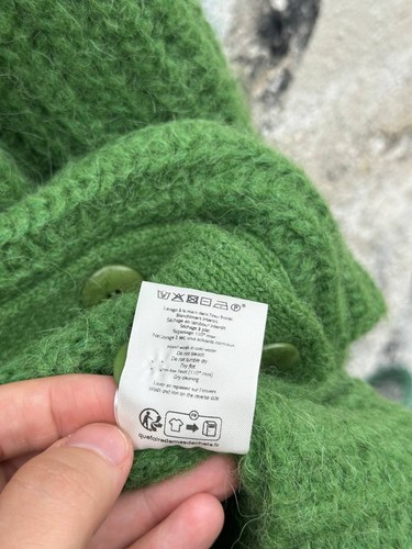 Cárdigan Suéter Sézane Emile Cuello en V Verde Lana Alpaca Talla M Hecho en Italia - Imagen 4 de 6
