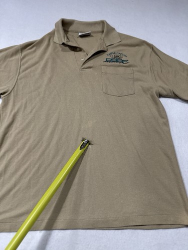 Glock Professional Men XL Tan Brown Polo Shirt 2001 Vintage GSSF Range Officer - Picture 2 of 5