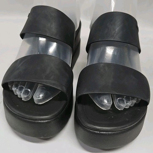 Sandalias Crocs Brooklyn Informales Sin Cordones Cuña Slide Lite Ride Negras Para Mujer Talla 7 - Imagen 3 de 15
