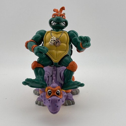 Cave Turtle Mike & Dino Vintage 1993 Playmates TMNT Teenage Mutant Ninja Turtles - Bild 2 von 4