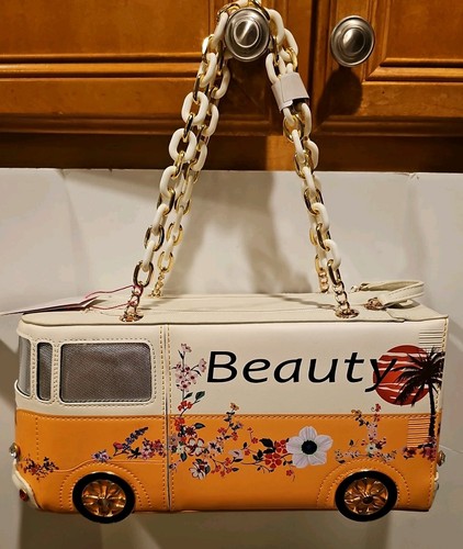 NEW Bus Shaped Special Design Ladies Grab Chain Handle Stylish Tote Handbag - Picture 1 of 13