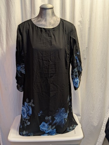 Abito donna Grace Karin chiffon manica svasata floreale XL nuovo con etichette prezzo al pubblico $57 - Foto 8 di 10