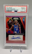 2023-24 Prizm Cason Wallace RC Rookie Signatures Auto Red Prizm /99 Gem PSA 10