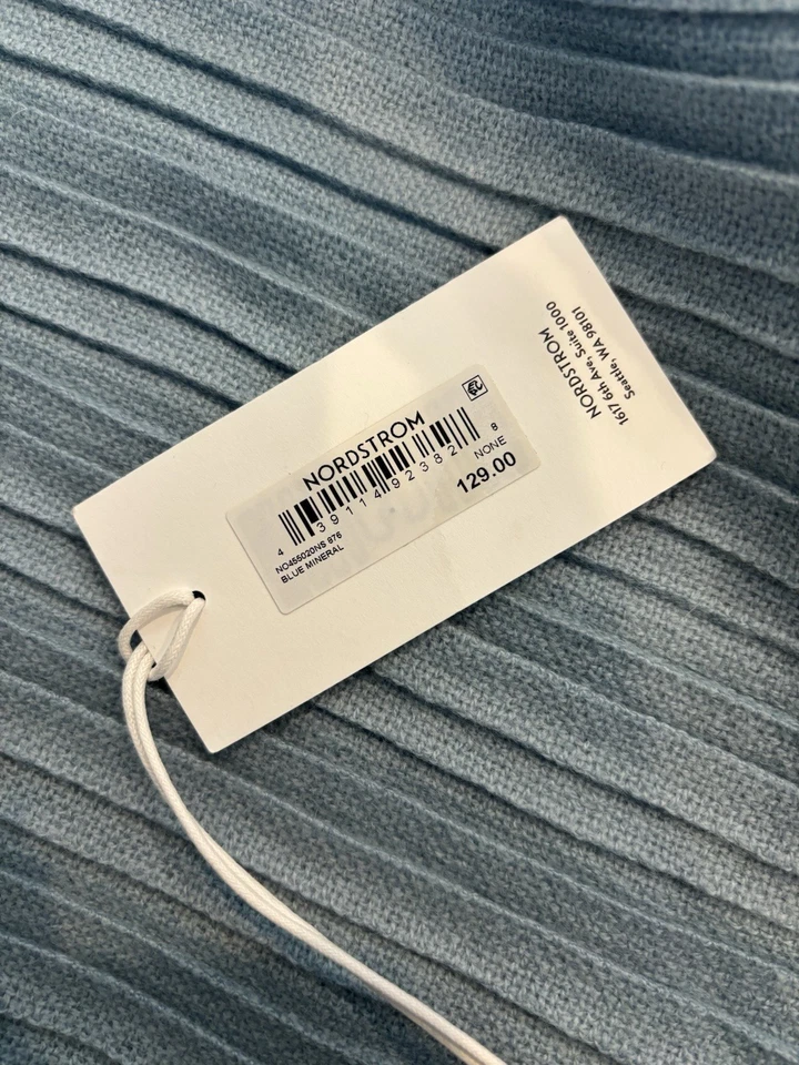 Bufanda texturizada azul marino 100 % cachemir Nordstrom nueva con etiquetas Foto 2 de 4