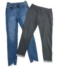 Girls Size 12 Lot Bundle Old Navy Rockstar Jeggings  SO Leggings Star Print