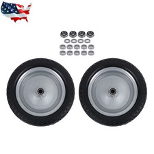 Fit for Lawn and Garden Turf mowers 2PCS 13x5.00-6 Flat Free Tire and Wheel