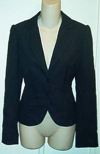 Laundry Shelli Segal neu mit Etikett $ 295 schwarze Nadelstreifen Jacke 4 - Bild 1 von 2