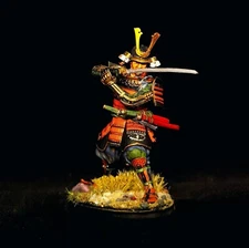 Painted 1/32 Japan Sword Samurai Battle Scene Miniature Resin Figure Statue Toy