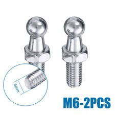 2× 10mm M6 Boot Bonnet Gas Strut End Fitting Connector Ball Pin Bolt Joint Valve