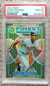 1995 Finest Refractor #4 Manny Ramirez PSA 10 Cleveland Indians POP 3