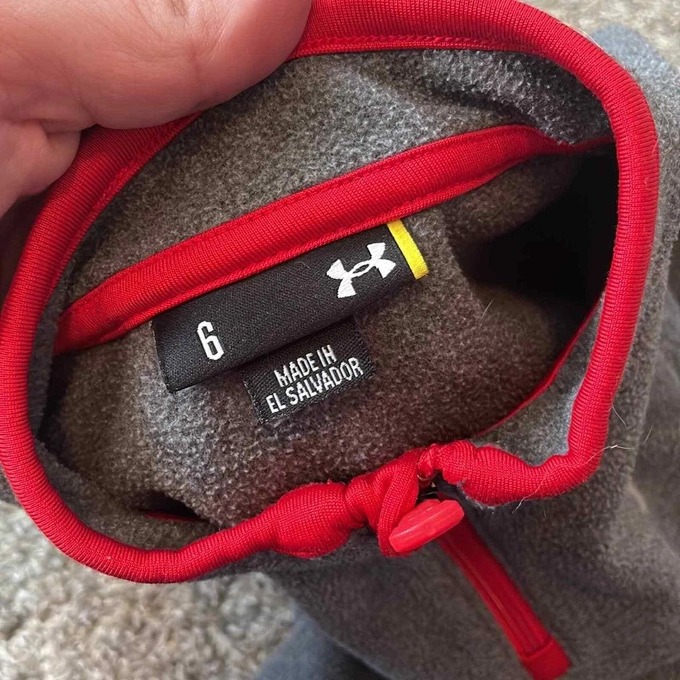 Under Armour Fleece Boys Pullover Grey 6 - Image 3 of 4