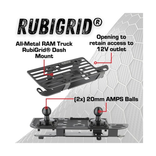 Bulletpoint Mounting Solutions RubiGrid Metal Dash Mount Phone + Tablet Holde... - Picture 3 of 8