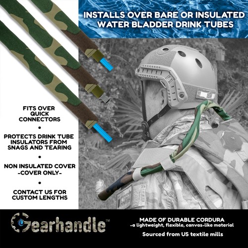 Non Insulated Hydration Backpack Water Bladder Drink Tube Hose Cover Sleeve - Picture 121 of 123