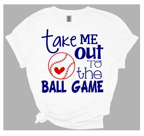 Baseball & Softball T-Shirt “Take Me Out to the Ball Game” Youth & Adult Unisex - Picture 8 of 8
