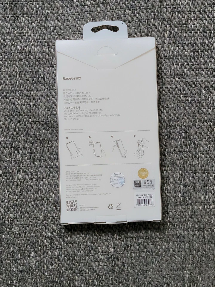 Funda Baseus Delgada Transparente para iPhone X/XS - Antipolvo - Totalmente Nueva en Caja Foto 2 de 2