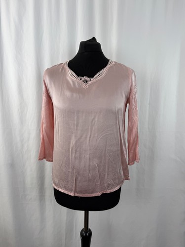 Damen Silkysilk Nachtwäsche Top Rosa Seide Medium Größe 12 - Bild 15 von 23