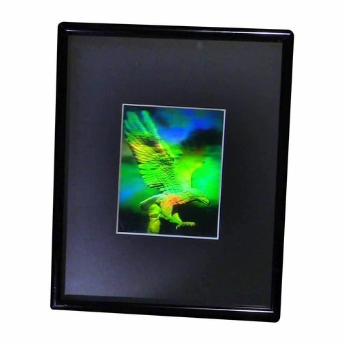 3D EAGLE Hologram Picture FRAMED, Collectible EMBOSSED Type Film - Picture 3 of 7