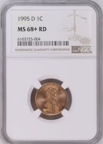 1995-D  1C RD Lincoln Memorial One Cent  NGC MS68+RD   6103725-004