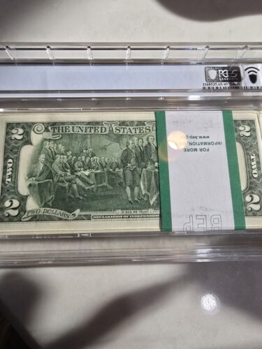 Fr. 1941-L 2017A $2 Pack $200 Face Value San Francisco PCGS 65 PPQ ๐ฅ GEM UNC - Picture 2 of 12