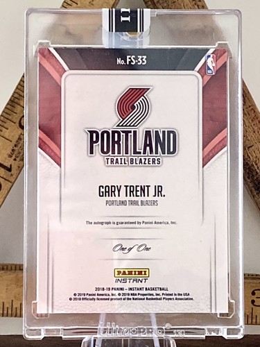 GARY TRENT JR BLACK 1/1 Auto RC Panini INSTANT RAPTORS 2018-19 SIGILLATO - Foto 2 di 3