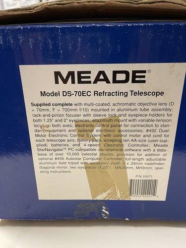 Meade DS-70EC Refracting Telescope - Picture 3 of 4