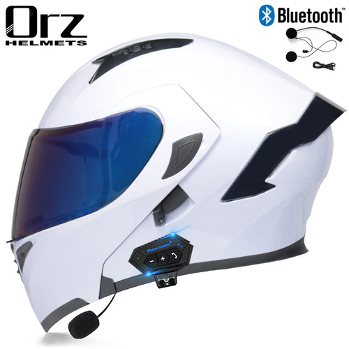 DOT Modular Motorcycle Bluetooth Helmet Full Face Dual Visor Flip Up Moto Helmet - Bild 17 von 64