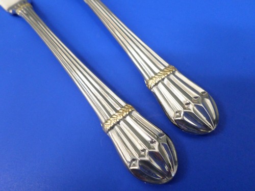 2 - YAMAZAKI CAROUSELLE-GOLD Glossy Stainless Flatware MASTER BUTTER KNIVES - Picture 2 of 4