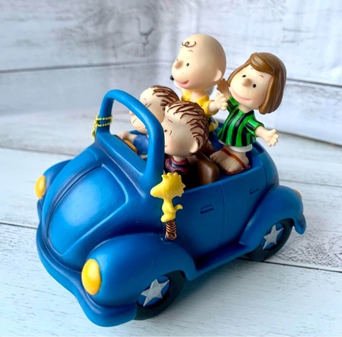 Figurine Snoopy Charlie Brown & Friends voiture bleue Westland - Photo 3/9
