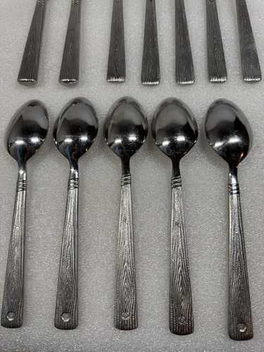 Lot of 13 Pfaltzgraff Naturewood Stainless Steel Flatware Fork Spoon Knife - Picture 9 of 21