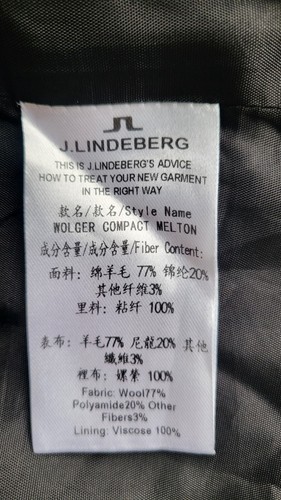 J.LINDEBERG sz 50 WOOL COAT BUTTONS WOOLEN VISCOSE FORMAL BUSINESS LUXURY SWEDEN - Picture 8 of 9
