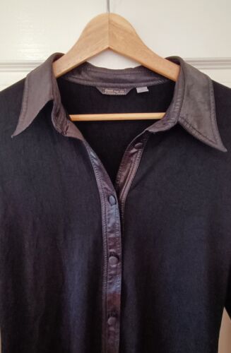 GUESS Black Shirt Women's Size L Fitted Style Long Sleeve Button Down VINTAGE - Picture 5 of 6