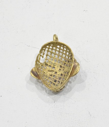 Pendant African Brass Baule Mask Pendant - Picture 2 of 2