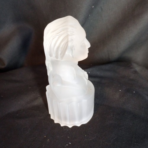 Vtg LE Smith Mt Rushmore Collection Pressed Frosted Glass George Washington Bust - Picture 4 of 9