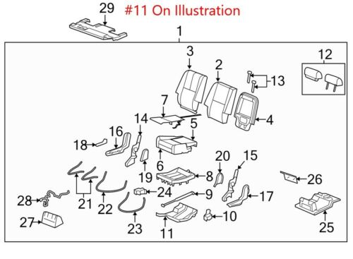 NEW OEM GM Rear Seat Cushion Lower Trim Panel Right 15279556 Tahoe Yukon 2007-14 - Picture 2 of 8