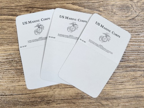 1/6 SCALE Miniature THREE (3) US Marine Corps Folders, lt. gray cardstock - Picture 3 of 8