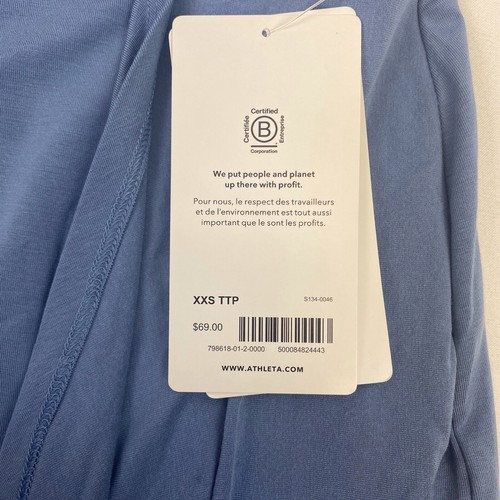 NWT Athleta Release High Rise Twist Side Accent Midi Skirt Blue Size XXS - Picture 6 of 7