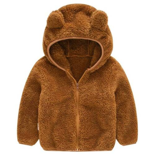 Kinder Mädchen Kleinkind Jungen Fleece Kapuzenjacke Hoodies Mantel warm Winter Oberbekleidung - Bild 14 von 16