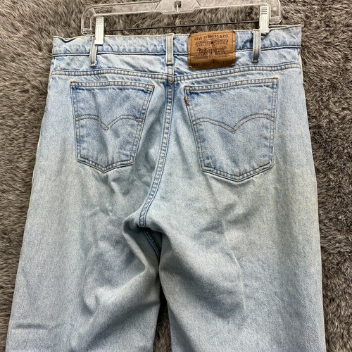 De colección Levis 550 Naranja Tab Hombres Talla 36x30 Calce Relajado LEER 1994 - Imagen 5 de 11
