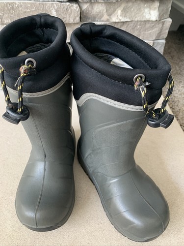 Kodiak 9 Youth Klondike Snow Boot Waterproof Army Green/Black Michelin - Picture 8 of 10