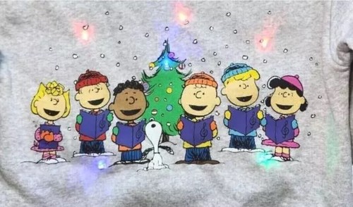 Peanuts Kid's Charlie Brown Light-Up Holiday Crewneck Sweatshirt Size 8 - Picture 4 of 6