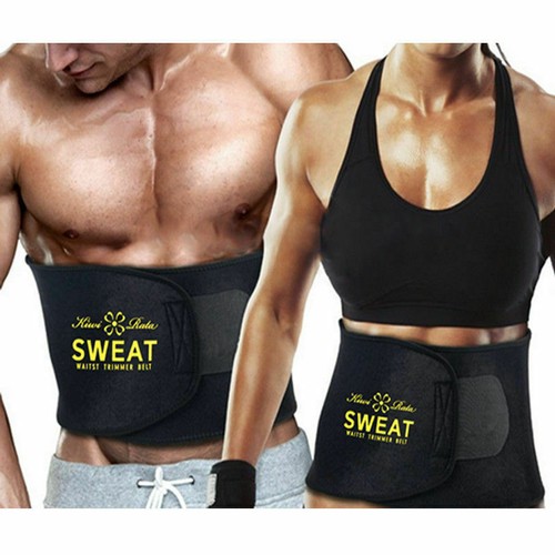 Men Women Waist Cincher Trainer Belt Sweat Wrap Tummy Control Stomach Fat Burner - Picture 7 of 20