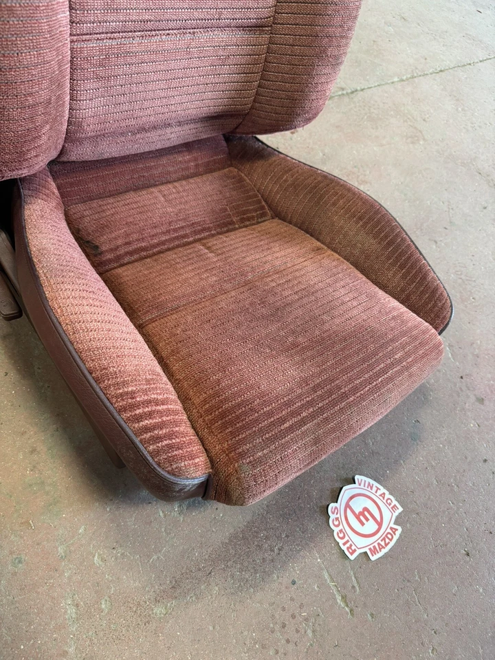 Asiento de pasajero derecho Mazda Rx7 S3 FB 1984 1985 tela borgoña Foto 2 de 4
