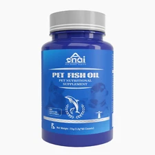 Fish Oil Capsules for Dogs and Cats 60 Counts-Pet Nutritional Supplement